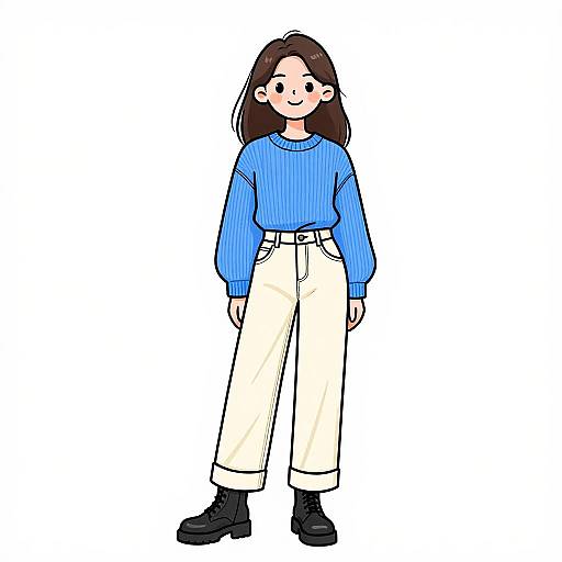 Smiling Woman in Casual Streetwear