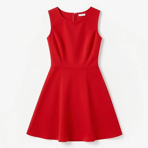 Classic Red Karen Swing Dress