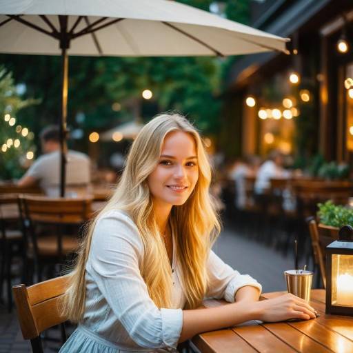 Elegant Evening at a Cozy Cafe