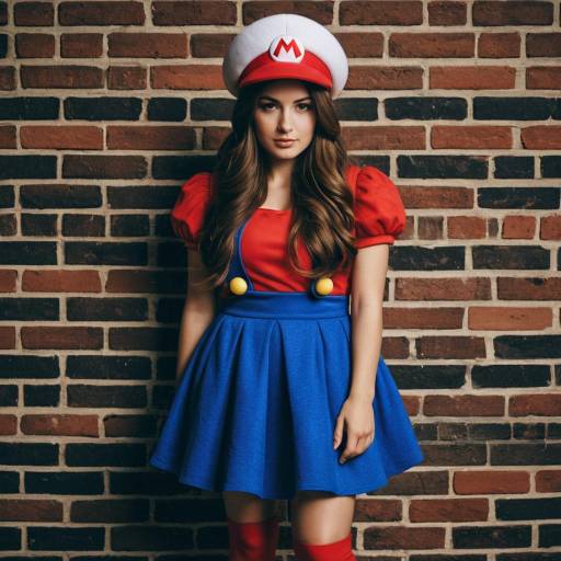 Woman in Mario Inspired Costume