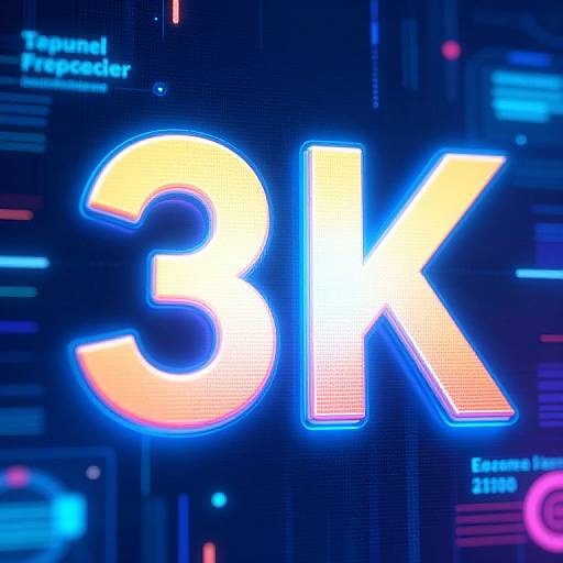 Neon-lit digital image of a large, glowing 