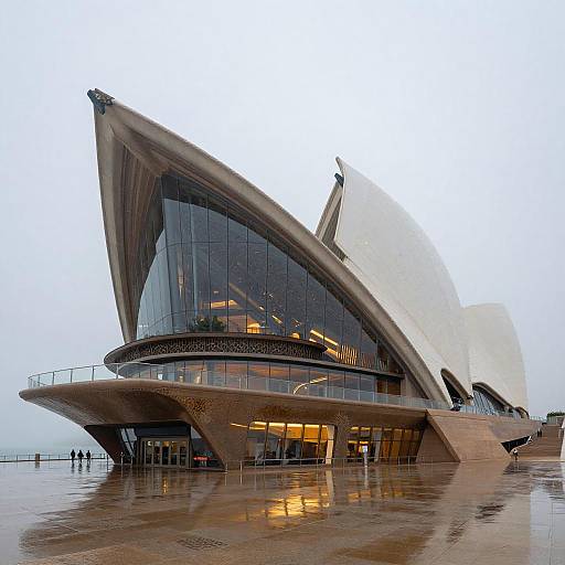 Biomorphic Coastal Opera House Amber Glow