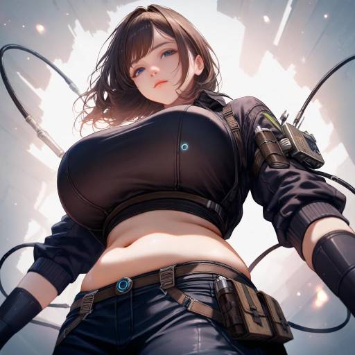 Mature Woman in Survival Gear Portrait Mature Woman in Survival Gear Portrait