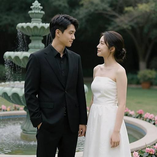 Romantic Garden Portrait of Couple