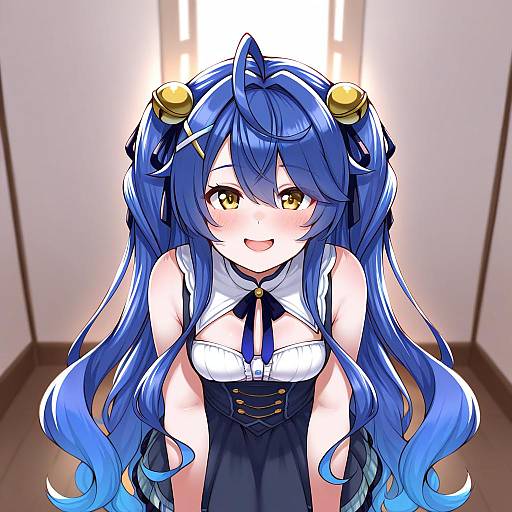 Illustration of Amamiya kokoro, nijisanji in the style of Disco brando