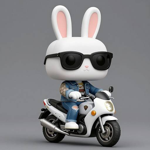 Stylish Cartoon Rabbit on Suzuki