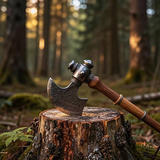 Archer's Axe on Forest Stump
