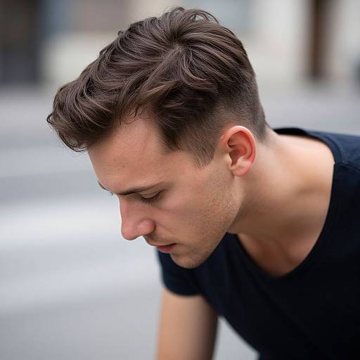 European Man Candid Street Portrait