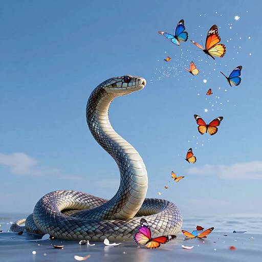 Ethereal Serpent and Butterfly Transformation