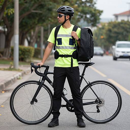 Man Standing on Street in Costume