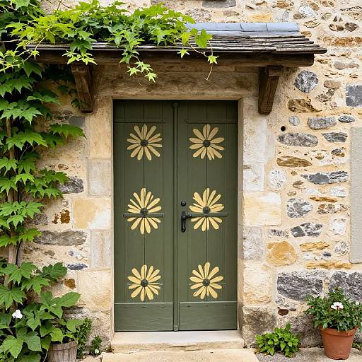 Flowered Door in Saissac Village