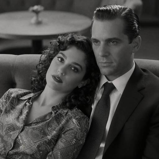 Vintage Style Couple on Couch