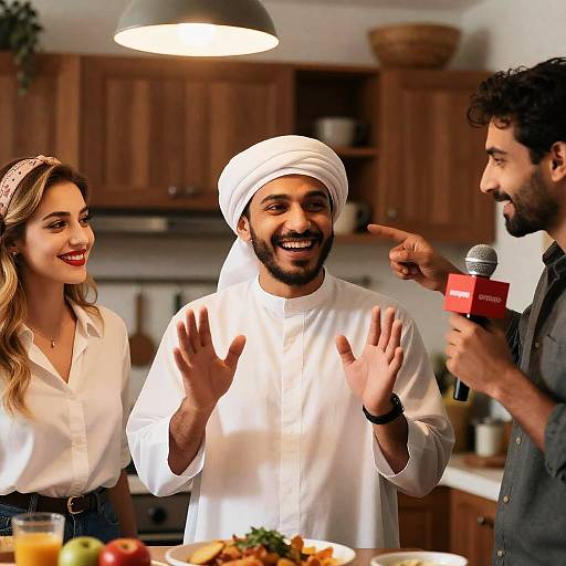 Joyful Kitchen Gathering with Friends