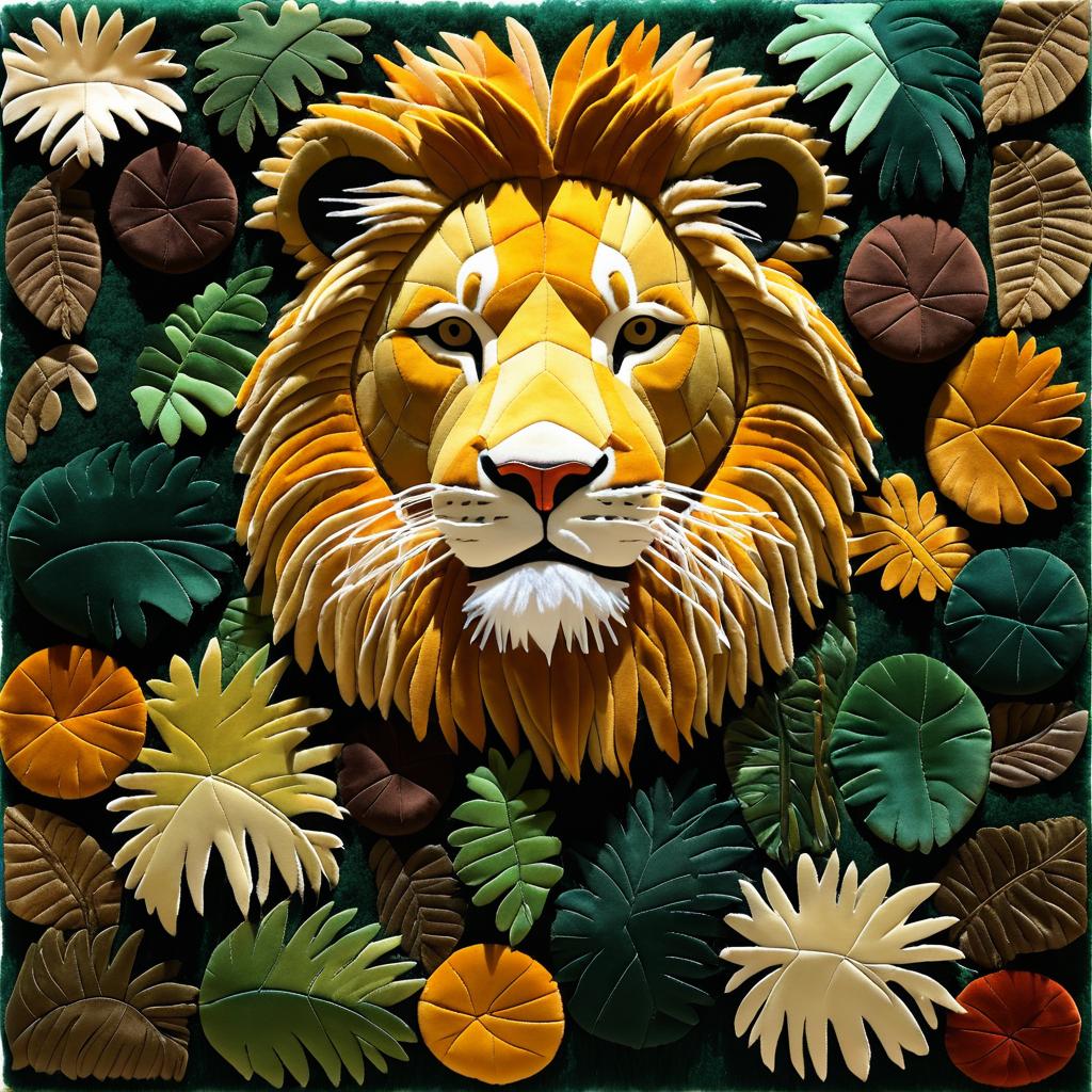 Abstract Expressionism: Lion in Jungle