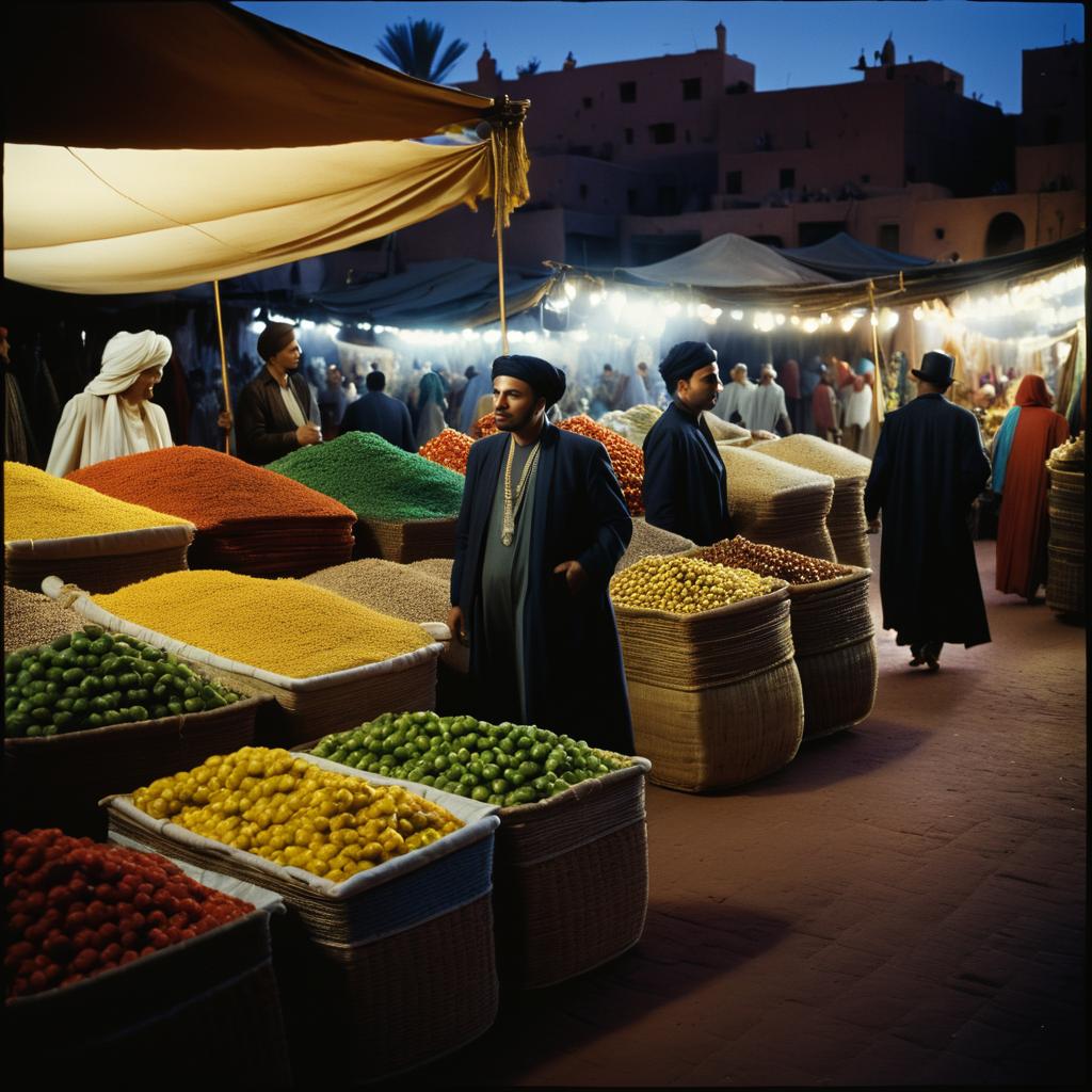 Vibrant Marrakech Street Market Photography