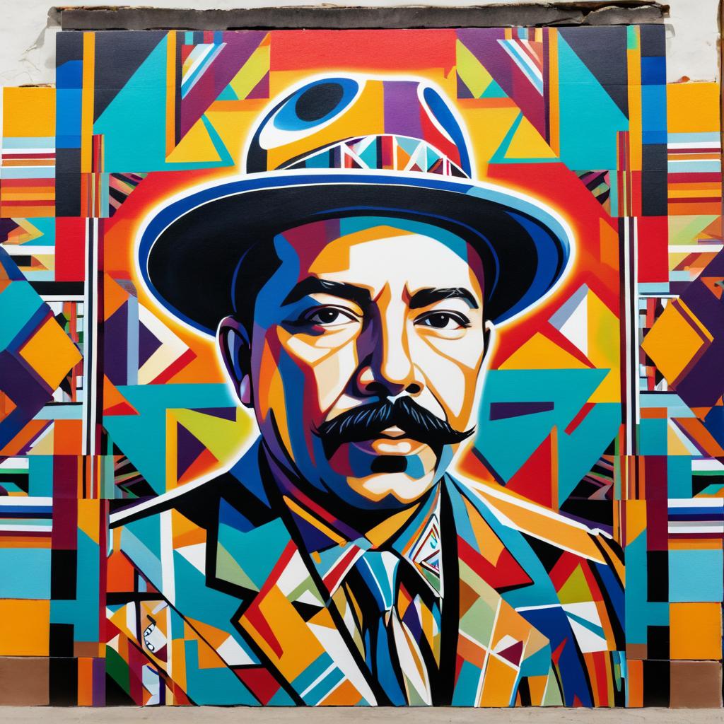 Abstract Graffiti Art of Pancho Villa