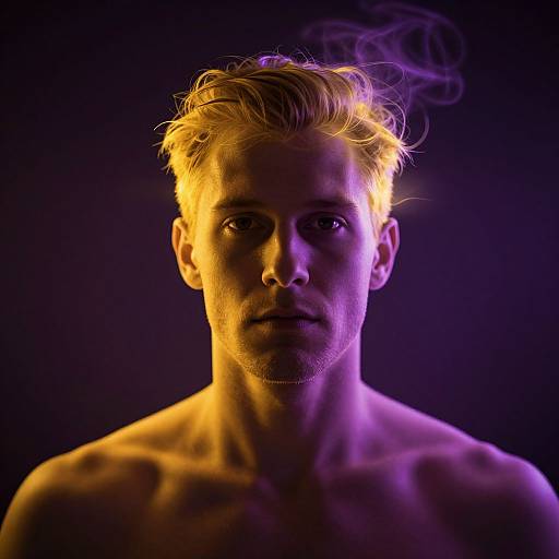 Man with Glowing Kirlian Energy