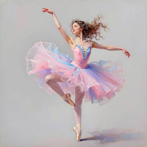 Elegant Ballerina in Lavish Tutu Dance