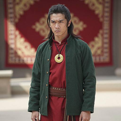 Cultural Attire Portrait in Natural Light