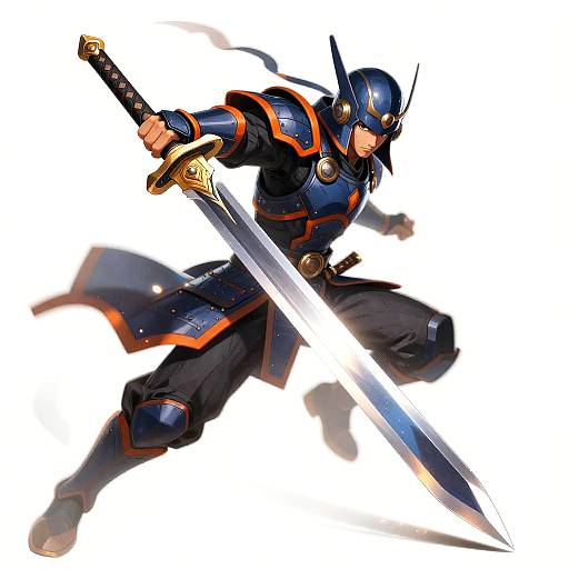 Dynamic Sword Slash Action Scene