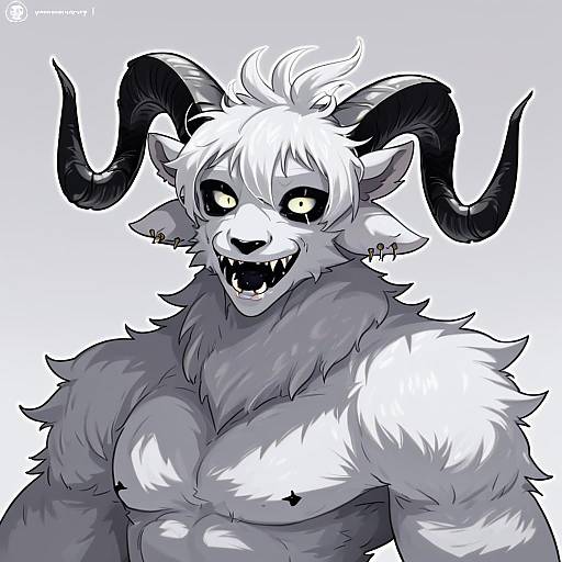 Illustration of Asriel dreemurr, undertale in the style of Yana mori