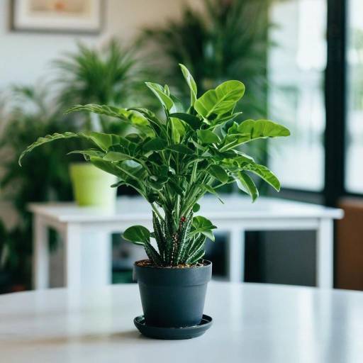 Blurry Still Life with Indoor Plants