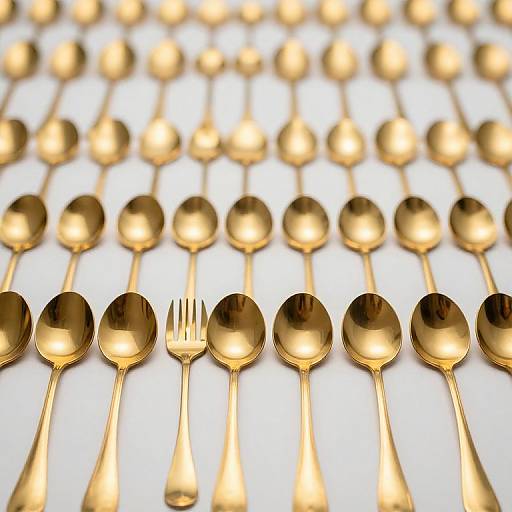 Golden Spoons in Symmetrical Rows