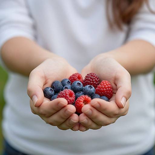 Woman Holding Fresh Berries