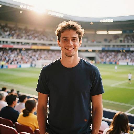 Candid Lifestyle Portrait in Stadium
