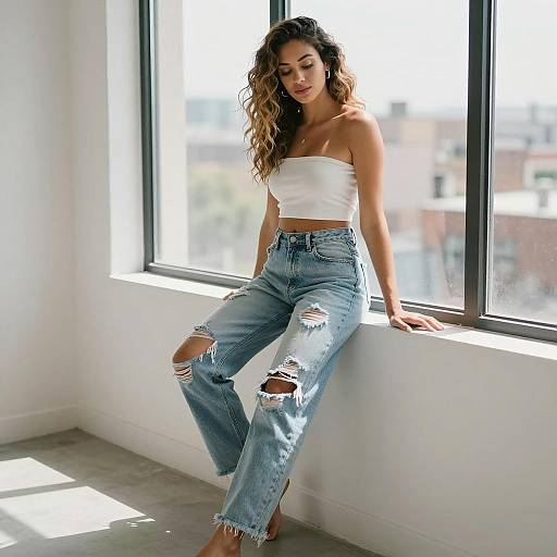 Chic Summer Fashion in Urban Setting