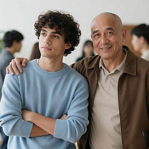 Candid Indoor Portrait of Two Men