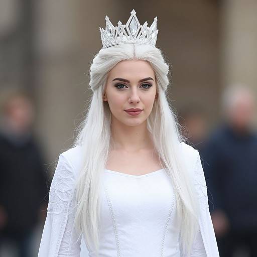 Realistic Frost White Queen Portrait