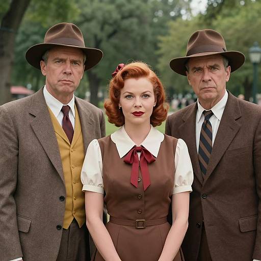 Vintage 1940s Trio in Classic Attire
