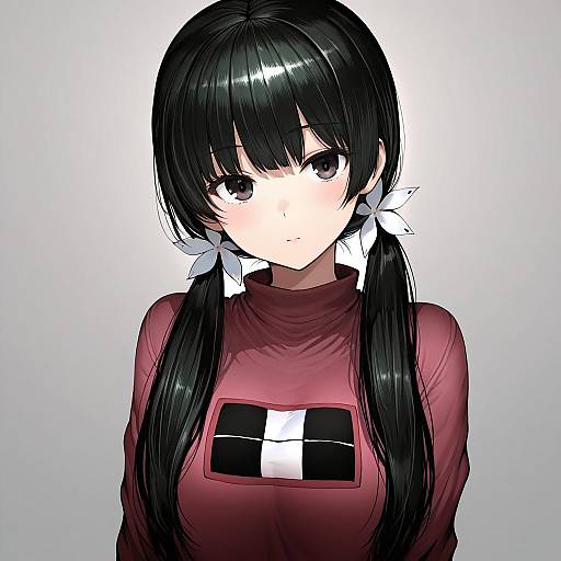 Illustration of Monoko, yume nikki in the style of Koruse