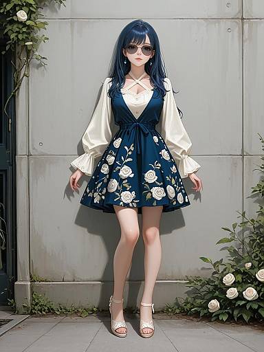 Casual Chic Woman in Floral Wrap