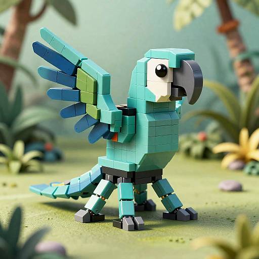 Turquoise Macaw Isopod Model Kit Sculpture