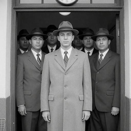 Vintage Group Portrait in Doorway