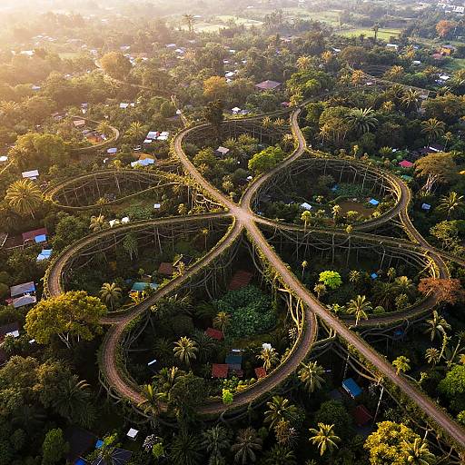 Fantasy Jungle Vine Cityscape