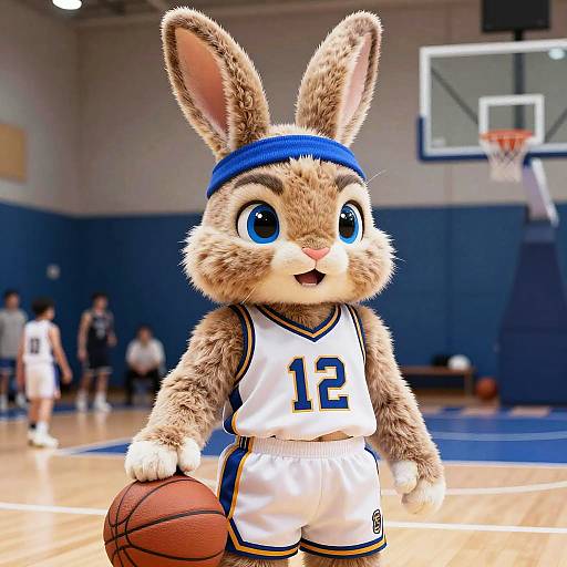 Realistic Anthro Rabbit Girl on Court