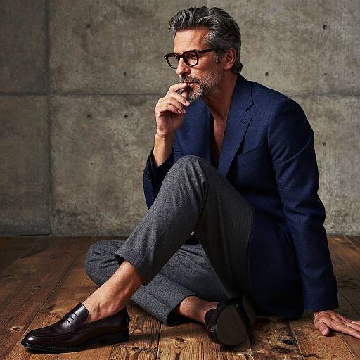 Elegant Editorial Portrait of Mature Man