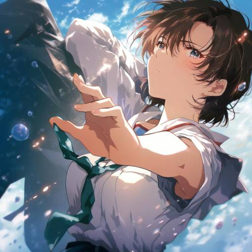 Illustration of Aida kensuke, neon genesis evangelion in the style of Mikimoto haruhiko