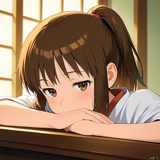 Illustration of Ogino chihiro, sen to chihiro no kamikakushi in the style of Rex k