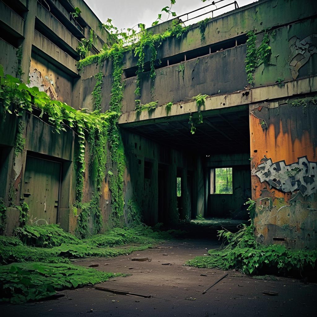 Haunting Industrial Bunker in Ruins