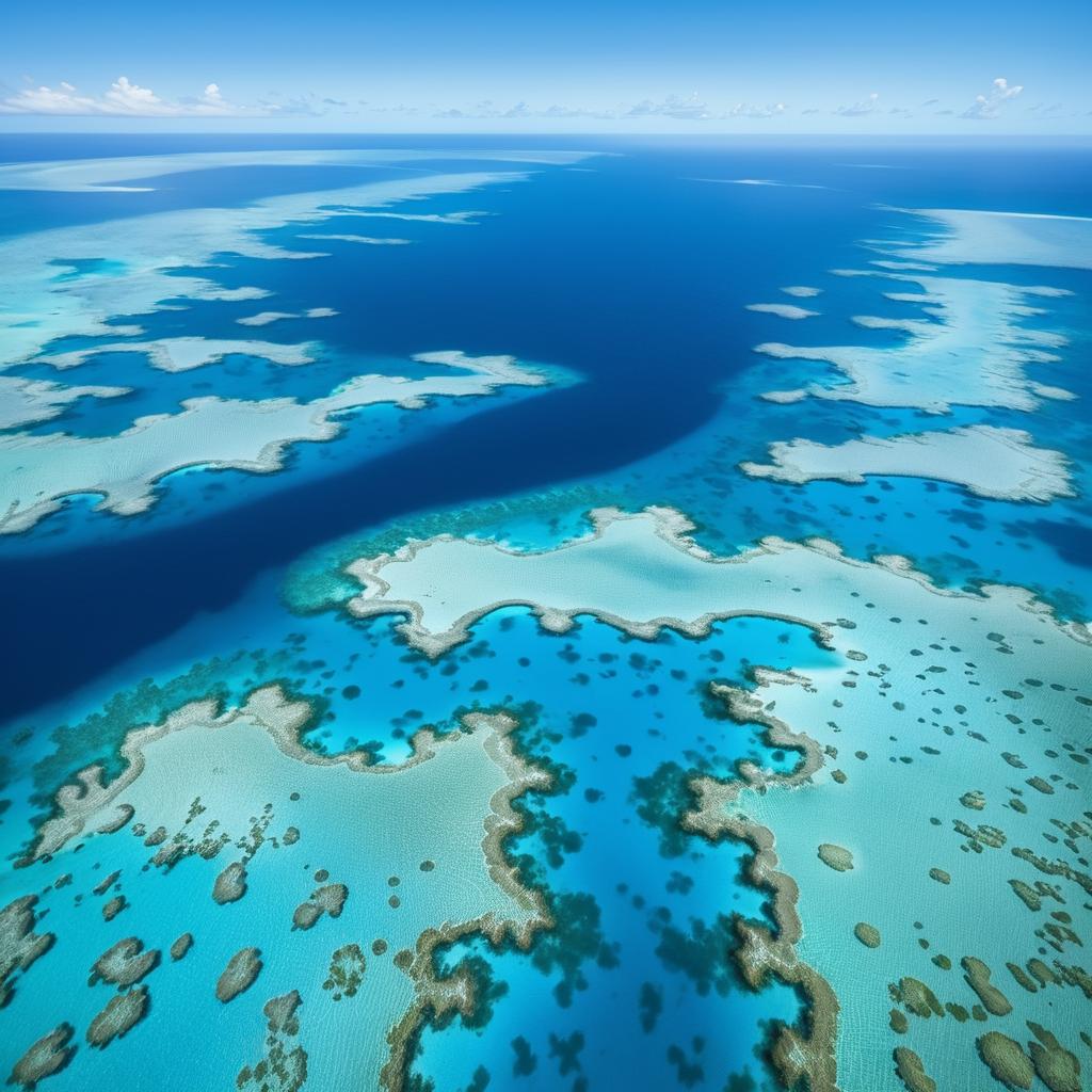 Stunning Aerial View of Great Barrier Reef