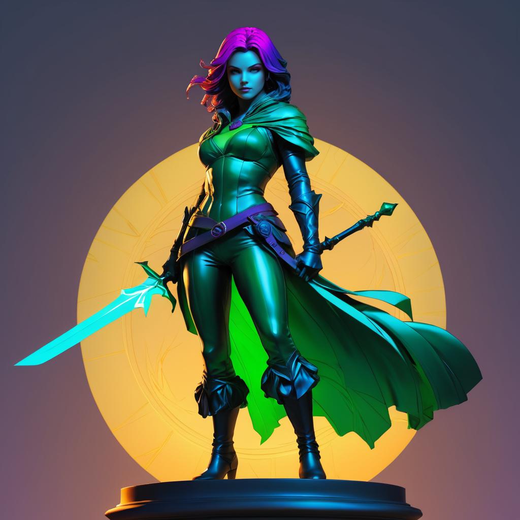 Vibrant Rogue Statue Comic Cover Art