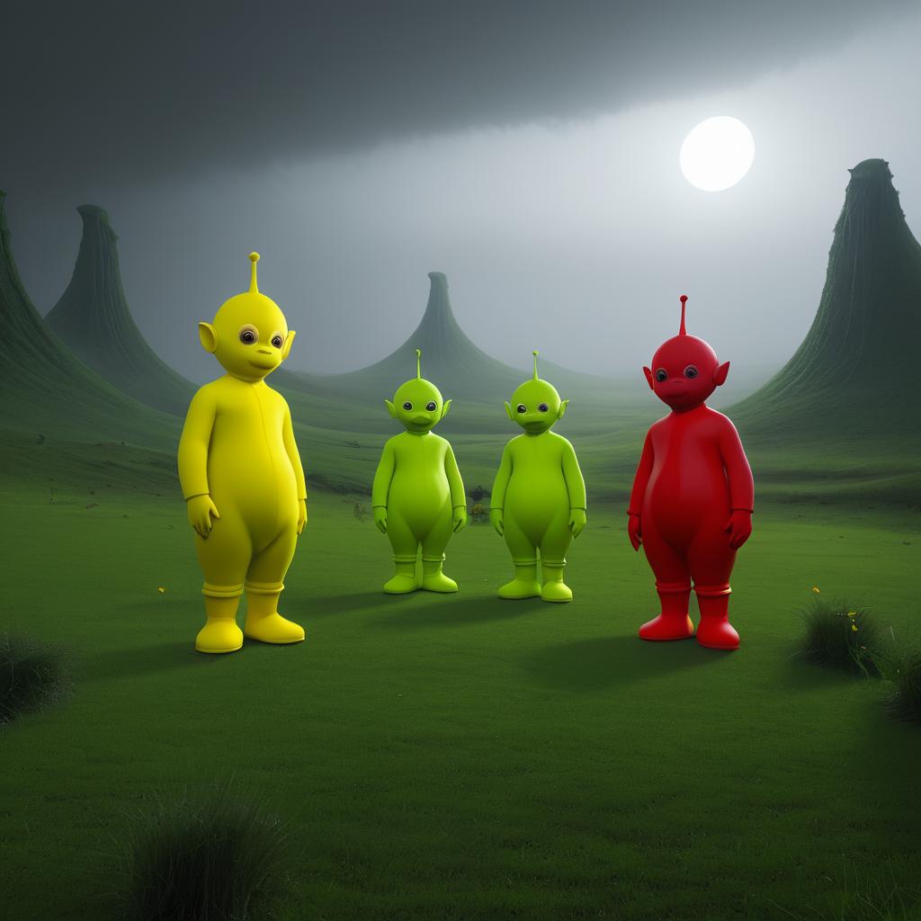 SCP-049 Meets Teletubbies in 4K Art