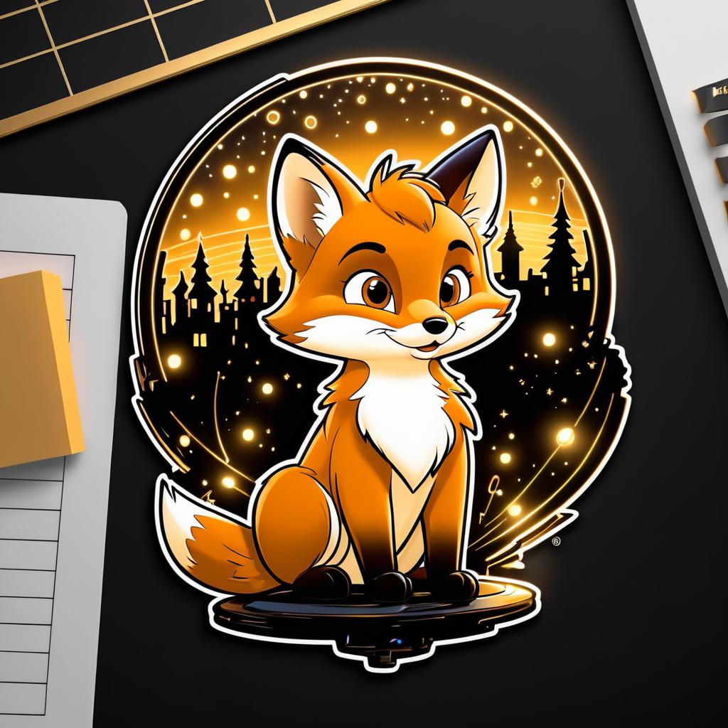 Charming Fox in Disney Pixar Style