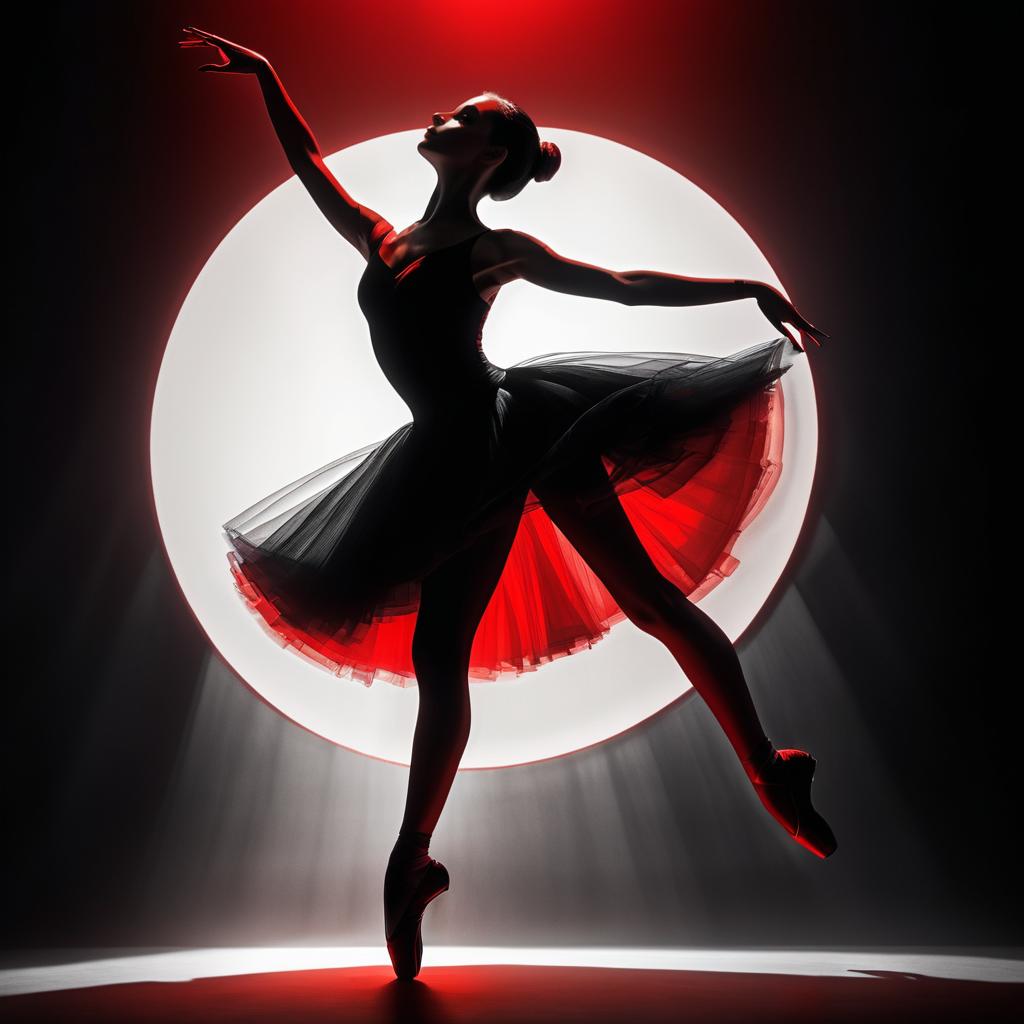 Elegant Silhouette of a Ballet Dancer