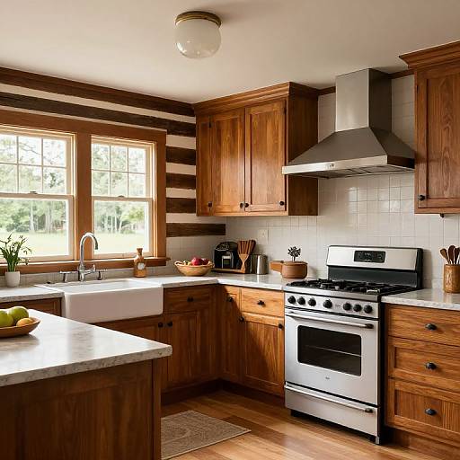 Historic Confederation Log Home Kitchen