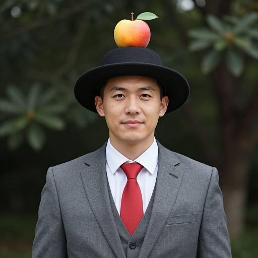 Man in Fruit Hat Costume
